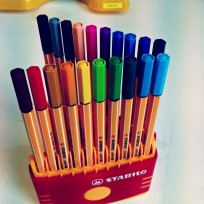 I couldnt survive without coloured pens!