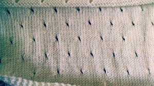 shawl knitting WIP detail